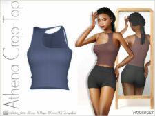 Sims 4 Female Clothes Mod: Athena Crop-Top – ACN 477 (Image #2)