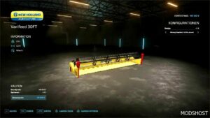 FS22 NEW Holland Header Mod: Varifeed 30FT Fixed V3.0 (Featured)