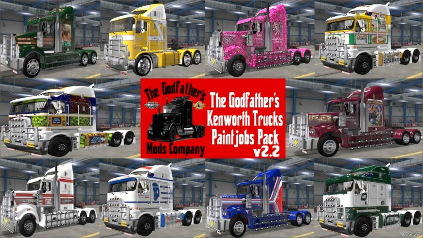 ATS Kenworth Skin Mod: The Godfather’s Kenworth Paintjob Pack V2.2 (Featured)