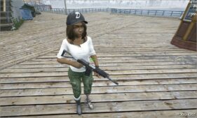 GTA 5 Player Mod: Adult Clementine (TWD) Add-On PED V3.0 Final (Image #2)