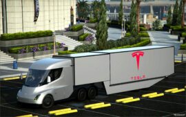 GTA 5 Tesla Vehicle Mod: Semi Trailer Add-On / Fivem V2.0 (Image #3)