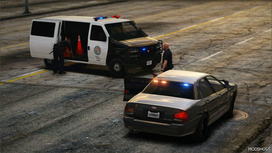 GTA 5 Police Vehicle Mod: Bravado Rumpo – Police Transporter Add-On V1.1A (Featured)