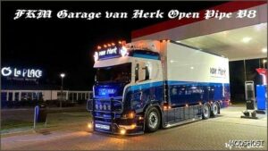 ETS2 Open Pipe Sound Mod: FKM Garage VAN Herk Open Pipe V8 V1.1 (Featured)