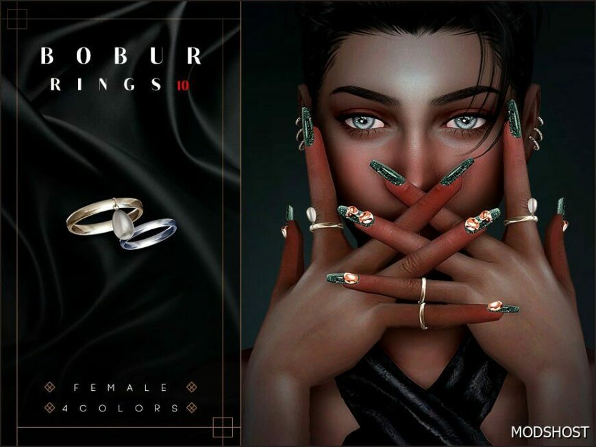 Sims 4 Female Accessory Mod: Bobur Rings 10 R/L (Featured)