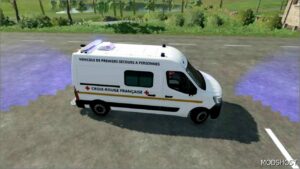 FS22 Renault Vehicle Mod: Master Vpsp French Red Cross (Featured)