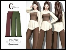 Sims 4 Female Clothes Mod: High Waist Pants B-108 (Image #2)