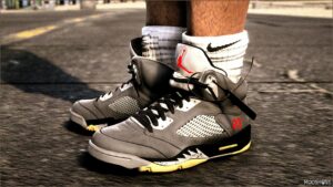 GTA 5 Player Mod: Jordan 5 off White for MP Male (Image #2)