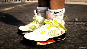 GTA 5 Player Mod: Jordan 5 off White for MP Male (Image #3)