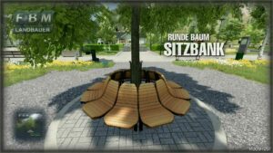 FS22 Placeable Mod: round Tree Bench (Image #6)