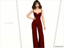 Sims 4 Female Clothes Mod: Dania Jumpsuit (Featured)