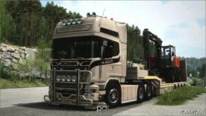 ETS2 Scania Truck Mod: R580 + Trailer VAN DER Heijden V4.0 1.50 (Featured)