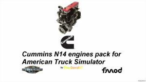 ATS Cummins Part Mod: N14 Engines Pack by Eeldavidgt V1.8 1.51 (Featured)