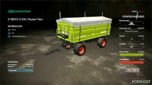 FS22 Brantner Trailer Mod: Z 18051/2 XXL Power Flex V1.0.0.1 (Featured)