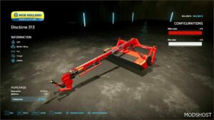 FS22 NEW Holland Implement Mod: Discbine 313 Rust Edition (Image #2)