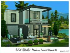 Sims 4 Mod: Modern Forest House No CC (Image #2)