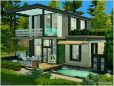 Sims 4 Mod: Modern Forest House No CC (Featured)