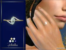 Sims 4 Female Accessory Mod: Pauline Engagement Ring (Featured)