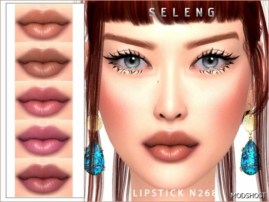 Sims 4 Female Makeup Mod: Lipstick N268 (Featured)