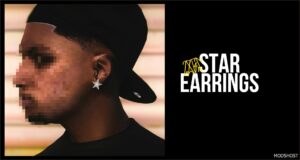 GTA 5 Player Mod: Star Earrings for MP Male (Image #3)