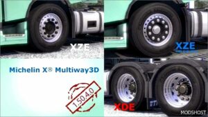 ETS2 Wheels Part Mod: Michelin X Multiway 3D 1.50.4.0 (Image #2)