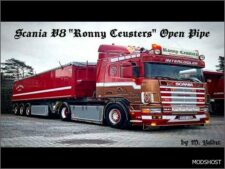 ETS2 Scania Sound Mod: V8 Ronny Ceusters Open Pipe 1.50 (Featured)