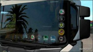 ETS2 Part Mod: Glass Stickers for Your Truck V1.7 (Featured)