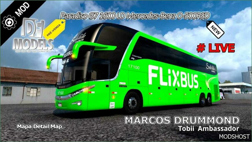 ETS2 Marcopolo Bus Mod: G7 1600 LD MB 1.51 (Featured)