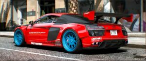 GTA 5 Audi Vehicle Mod: R8 Widebody KIT (Image #2)