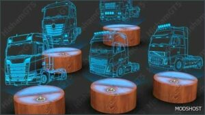 ETS2 Part Mod: Hologram Truck Interior Light Addon V2.0 (Featured)