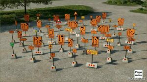 FS22 Placeable Mod: Swedish Construction Sign Pack (Image #2)