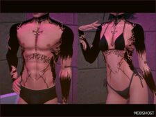 Sims 4 Female Mod: Aprilhush Nightmare Full Body Tattoo (Image #2)