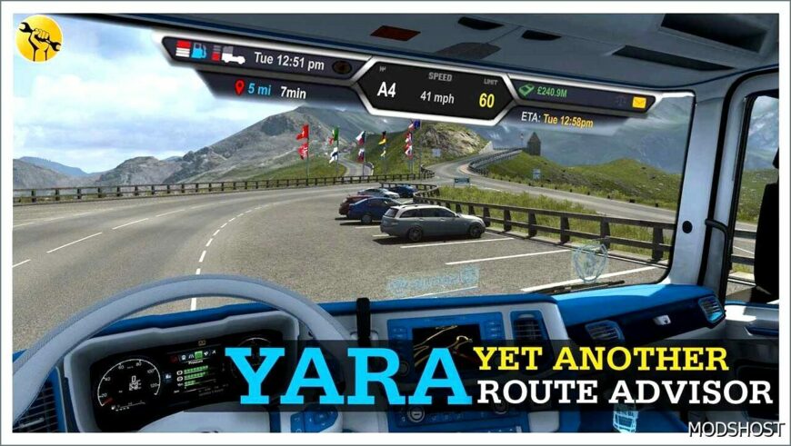 ETS2 Mod: Yara – YET Another Route Advisor V1.2.1 1.50 (Featured)