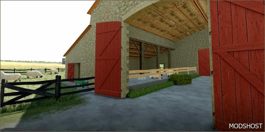 FS22 Placeable Mod: OLD Stone Building and Sheep Barn (Featured)