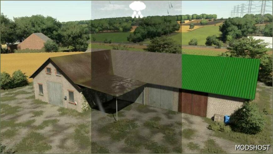 FS22 Placeable Mod: Barn with Cowshed (Featured)