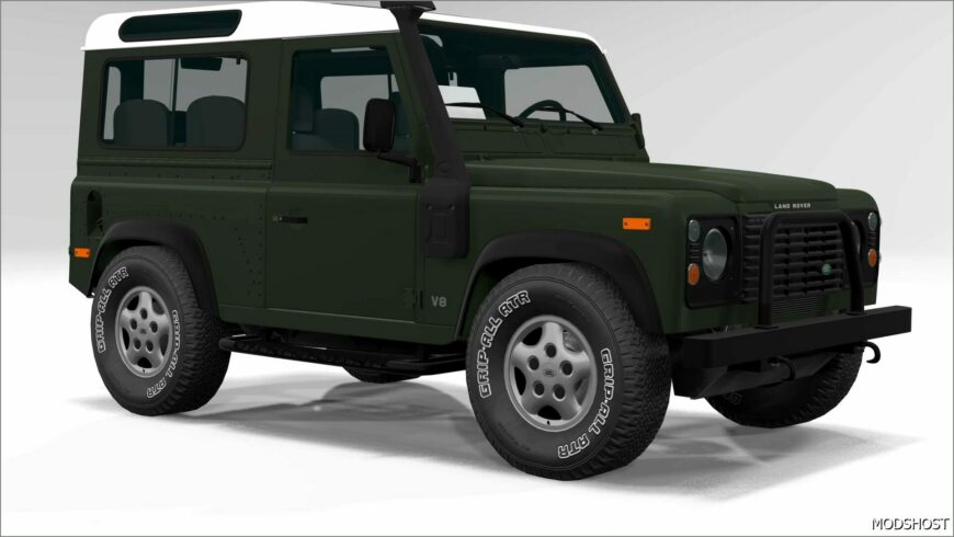 BeamNG Land Rover Car Mod: Defender 1990 V1.2 0.32 (Featured)