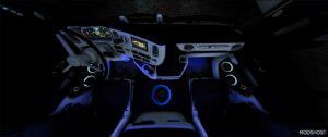 ETS2 Scania Mod: Kingcustom Blue Stars Interior 1.51 (Featured)