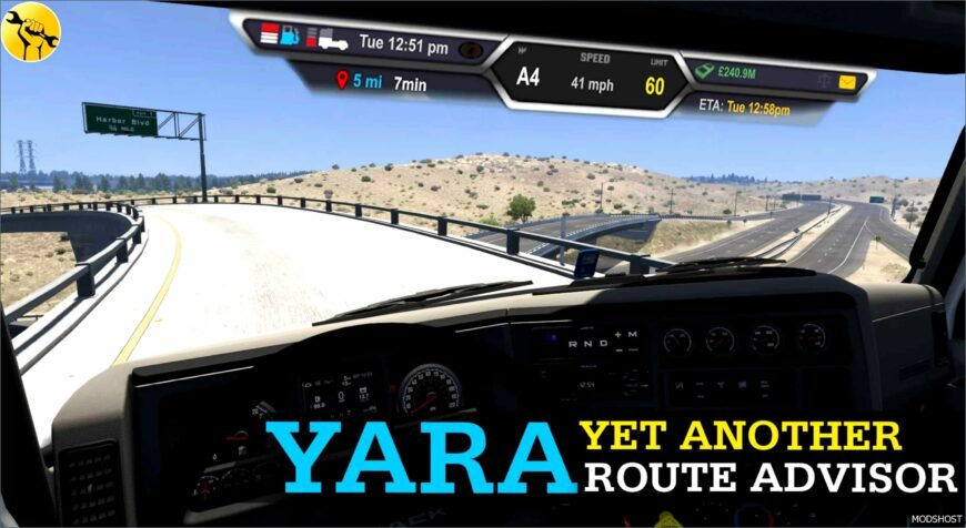 ATS Mod: YET Another Route Advisor V1.2.1 (Featured)