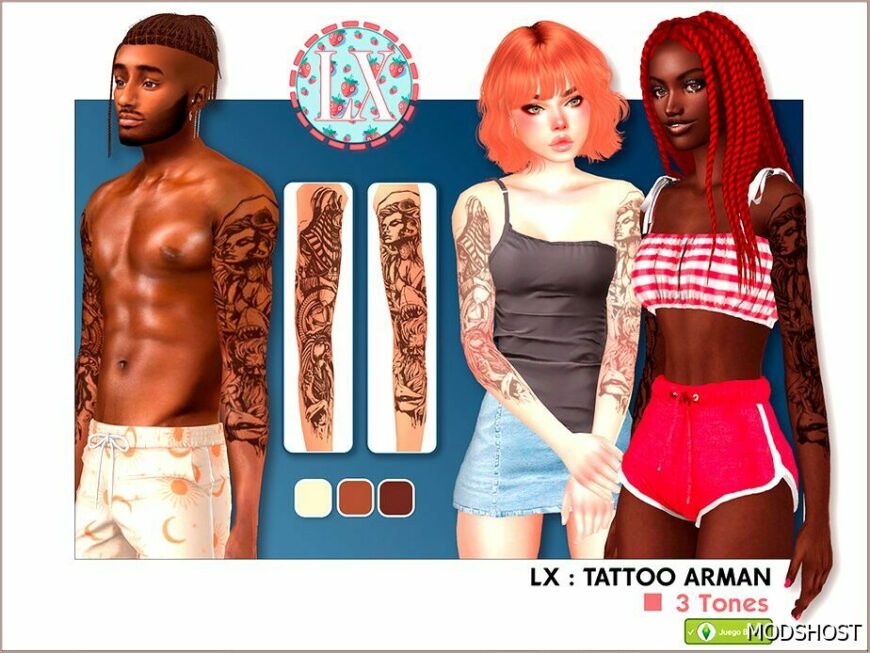 Sims 4 Mod: LX : Tattoo Arman (Featured)