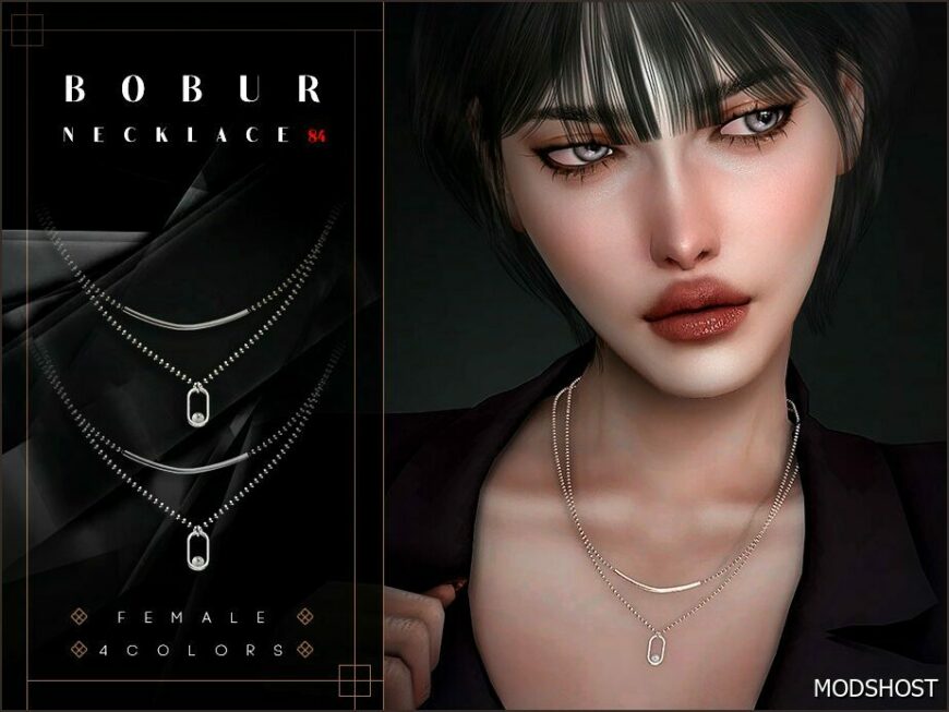 Sims 4 Female Accessory Mod: Double Necklace with Pearl Pendant (Featured)