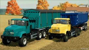 FS22 Truck Mod: Kraz 6443 & Trailers (Featured)