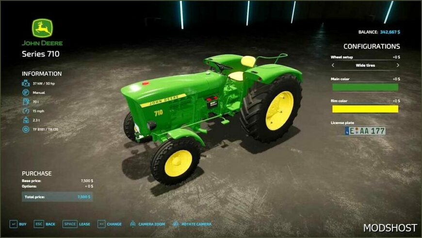 FS22 John Deere Tractor Mod: 710 Rust Edition V1.1 (Featured)