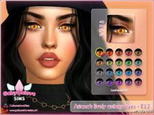 Sims 4 Mod: Ariana's lively autumn eyes • E12, contact lenses (Featured)