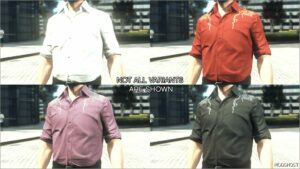 GTA 5 Player Mod: Gold Accent Shiny Tucked Shirts for MP Male (Image #2)