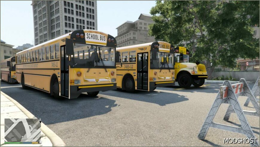 GTA 5 Vehicle Mod: 2006 IC RE300 School Bus Add-On | ELS (Featured)