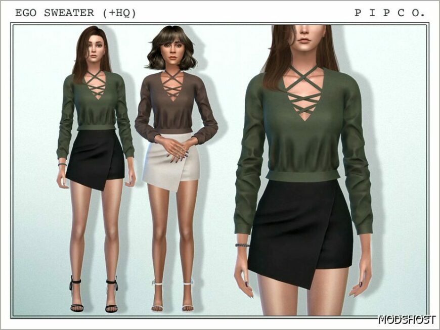 Sims 4 Everyday Clothes Mod: EGO Sweater. (Featured)