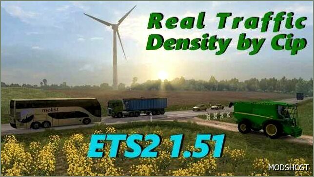 ETS2 Mod: Real Traffic Density 1.51.A (Featured)