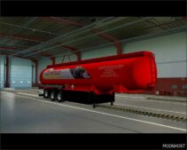 ETS2 Tanker Skin Mod: Ceypetco Fuel Tanker Trailer 1.51 (Image #2)