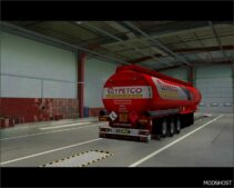 ETS2 Tanker Skin Mod: Ceypetco Fuel Tanker Trailer 1.51 (Image #3)