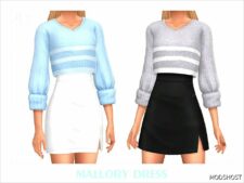 Sims 4 Dress Clothes Mod: Mallory Dress (Featured)