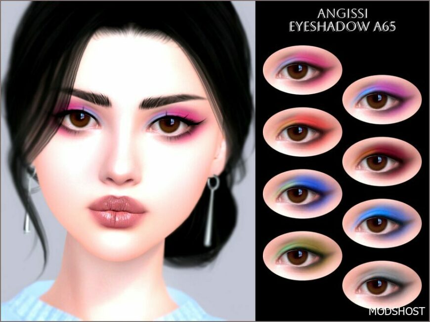 Sims 4 Female Makeup Mod: Eyeshadow A65 (Featured)